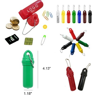 Custom Floating Keychain w/Waterproof Safety Container PVC Boat Key Float