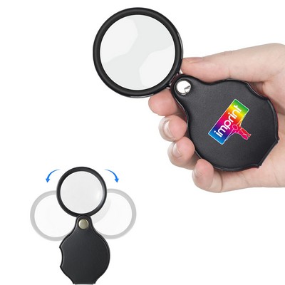 Mini Folding Magnifying Glass with Protective Sheath