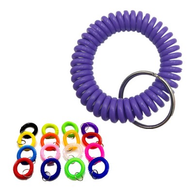 Coil Spring Wrist Keychain