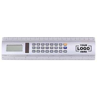 8 Inch Ruler with Solar Powered Calculator