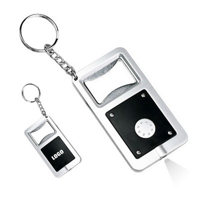 Bottle Opener With Flashlight Keychain