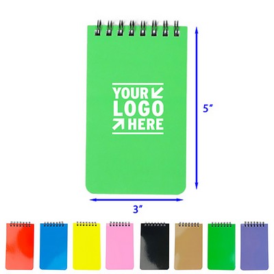 60 Lined Pages Mini Pocket Notebook 3 x 5 Inches Waterproof Spiral Notepads With Lined Page