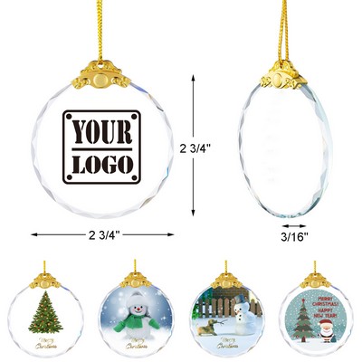 Custom Crystal Glass Hanging Ornaments