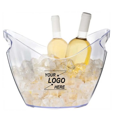 Large Clear Acrylic Ice Bucket 1 Gallon Capacity