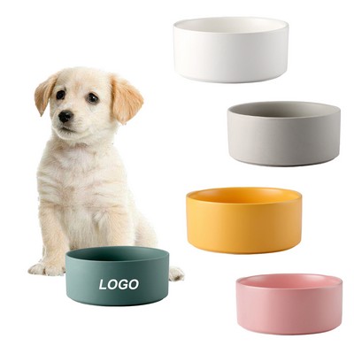 Ceramic Frosted Pet Bowl