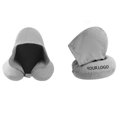 Travel Memory Foam Neck Pillow With Hood