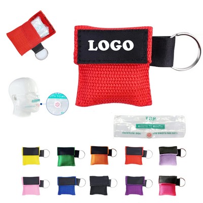 CPR Emergency Face Mask Shield w/Keychain