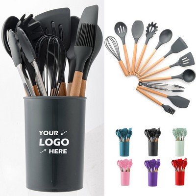 Silicone Kitchen Utensils Set With 12 Tools