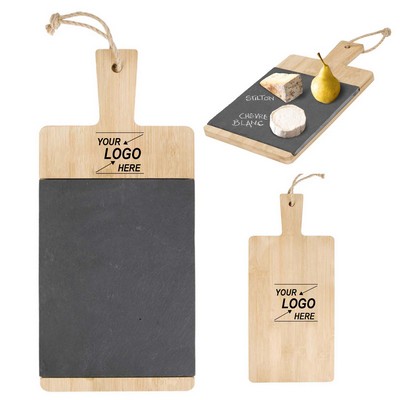 Bamboo Slate Cheese Board and Charcuterie Platter