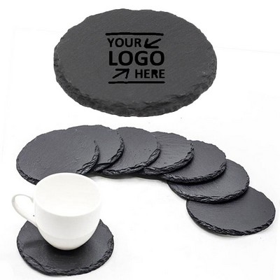 Round Slate Drink Coasters