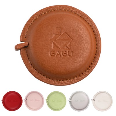 Round PU Leather Tape Measure