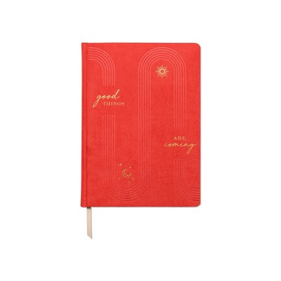 Jumbo Vegan Suede Journal - "Good Things Are Coming"