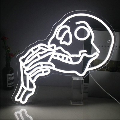 Skull Neon Sign Custom Shaped LED Night Club Sign LED Glow Sign