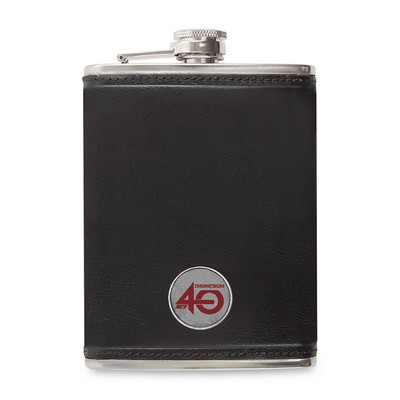 Ahead Leather Flask - Black