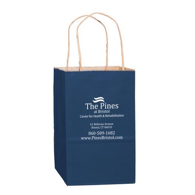 Matte Color Paper Shopper Tote Bag (5"x3 1/2"x8") - Color Evolution