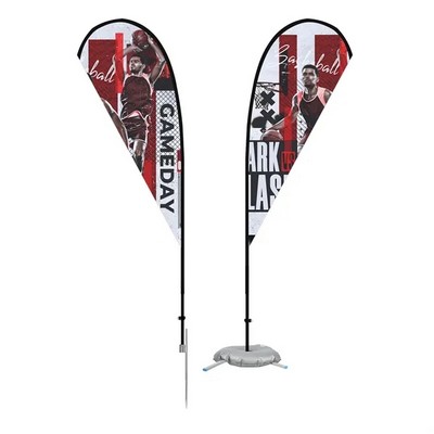 9' Teardrop Flag Kit-Double Sided With Optional Base