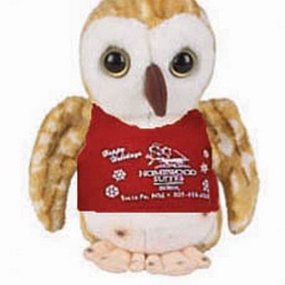 Sitting Owl Beanie Friends Stuffed Animal w/Shirt (8")