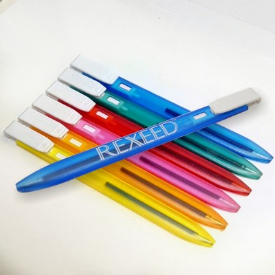 Retractable Flat Ballpoint Pen