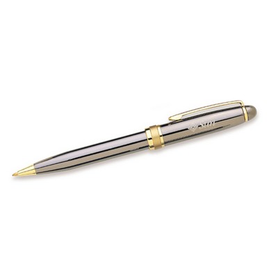 Executive Solid Brass Twist Action Ballpoint Pen W/ Gun Metal Finish