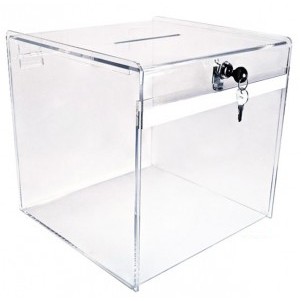 Small Clear Deluxe Ballot Box