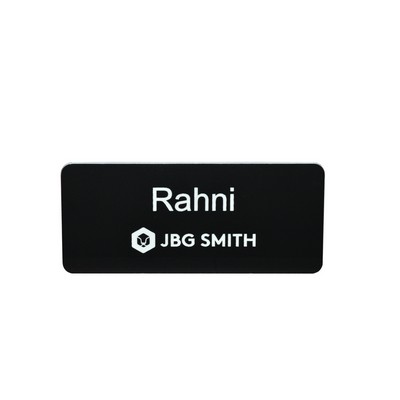 Large Engraved Name Badge w/ Engraved Logo