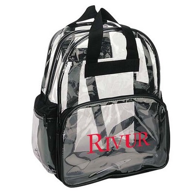 Clear Backpack With Two Side Pockets ( One on each side )