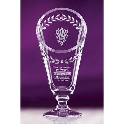 13.5" Laurel Cup Crystal Award