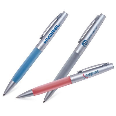 Soft Touch Twist Action Ballpoint with Soft Translucent Rubber Grip