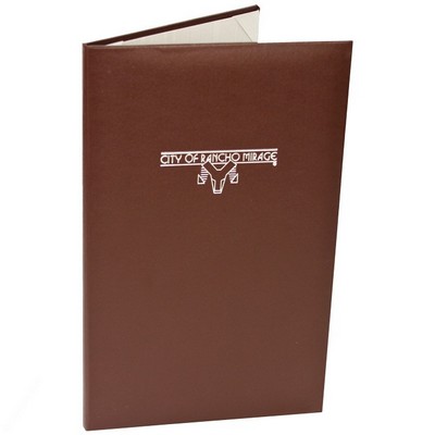 Book Cloth Double Panel Pocket Menu Cover (8 1/2"x14")