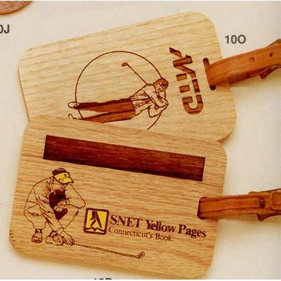 3"x5" Walnut Golf Or Luggage Tag (10o)