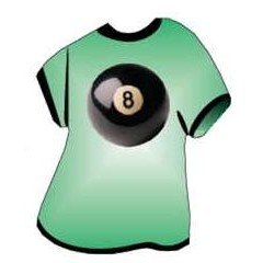 8 Ball T-Shirt Lapel Pin