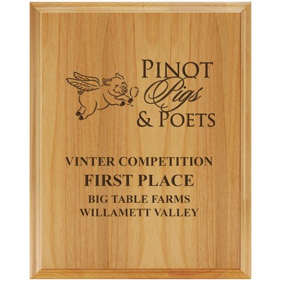 Solid Red Alder Plaque - Engraved (6"x8")