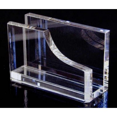 Crystal Business Card Holder (2 1/2"x4"x1 1/2")