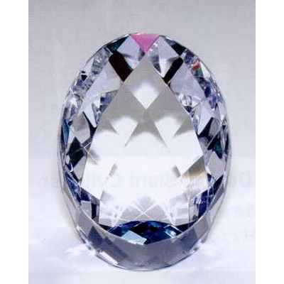 Crystal Rainbow Faceted Egg Paper Weight (2 3/8"x2")