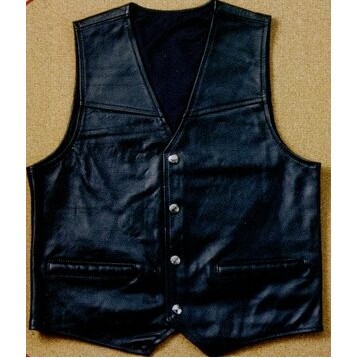 Embossed Leather Vest