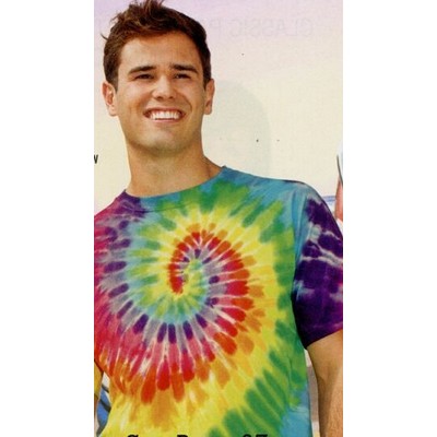 Sundog Adult Rainbow Swirl Tie Dye Short Sleeve T-Shirt