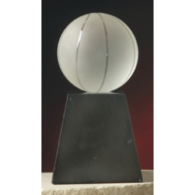 4" Crystal Basketball Award w/Base