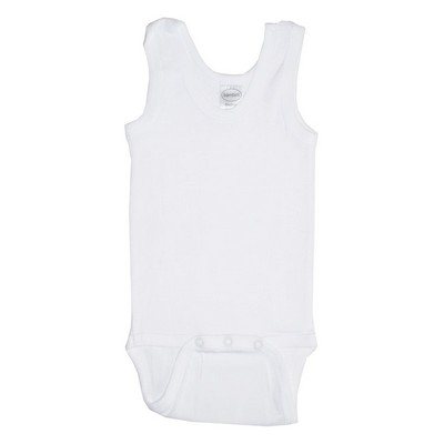 Rib Knit White Sleeveless One Piece Bodysuit