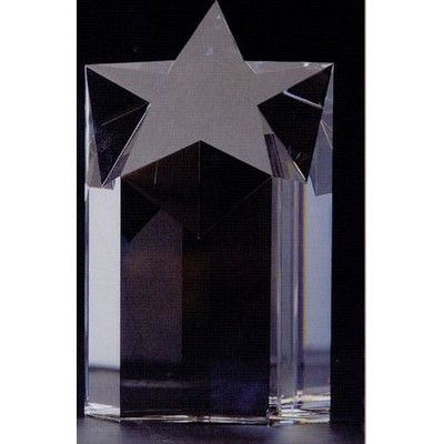 Star Crystal Tower Award (6"x3 1/2"x2")