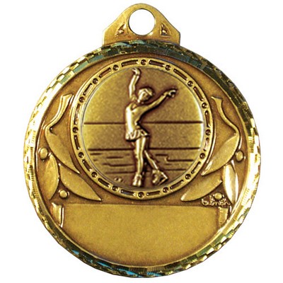 Stock Diamond Struck 2" Medal- Figure Skating Female