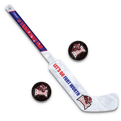 Mini Goalie Stick & 2 Pucks