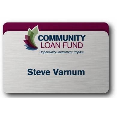 Aluminum Name Badge (2"x3") Brushed Aluminum