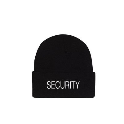 Security Embroidered Watch Cap