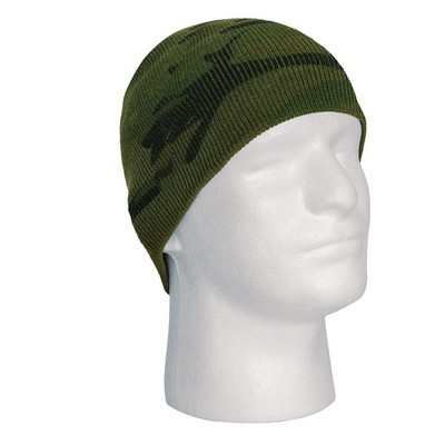 Deluxe Woodland Camouflage Acrylic Skull Cap