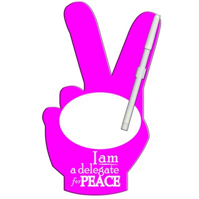 Peace Sign Offset Printed Memo Board