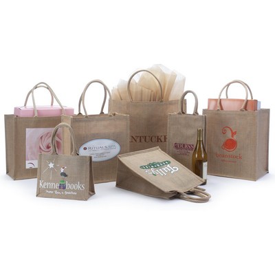 Jute with Cane Handle Shopping Bags Color Sensations