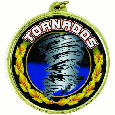 2¼" TM Series Academic Medal w/Tornado Mascot Mylar Insert