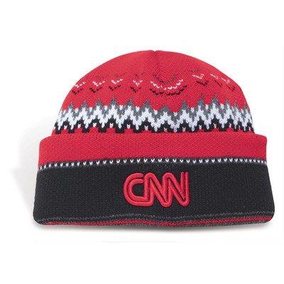 Nesna Jacquard Beanie w/Microfleece Lining