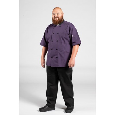 Black Traditional Chef Pants w/2" Elastic Waist (2XL-3XL)