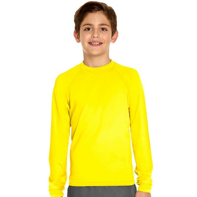 Youth Long Sleeve Rash Guard - Yellow